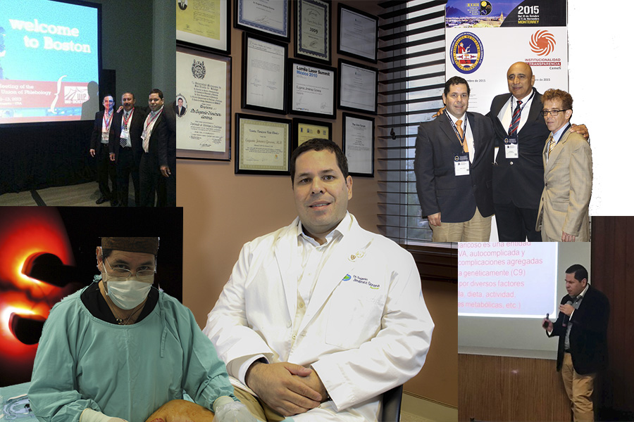 El Dr. Eugenio Jiménez Gorena en su práctica
